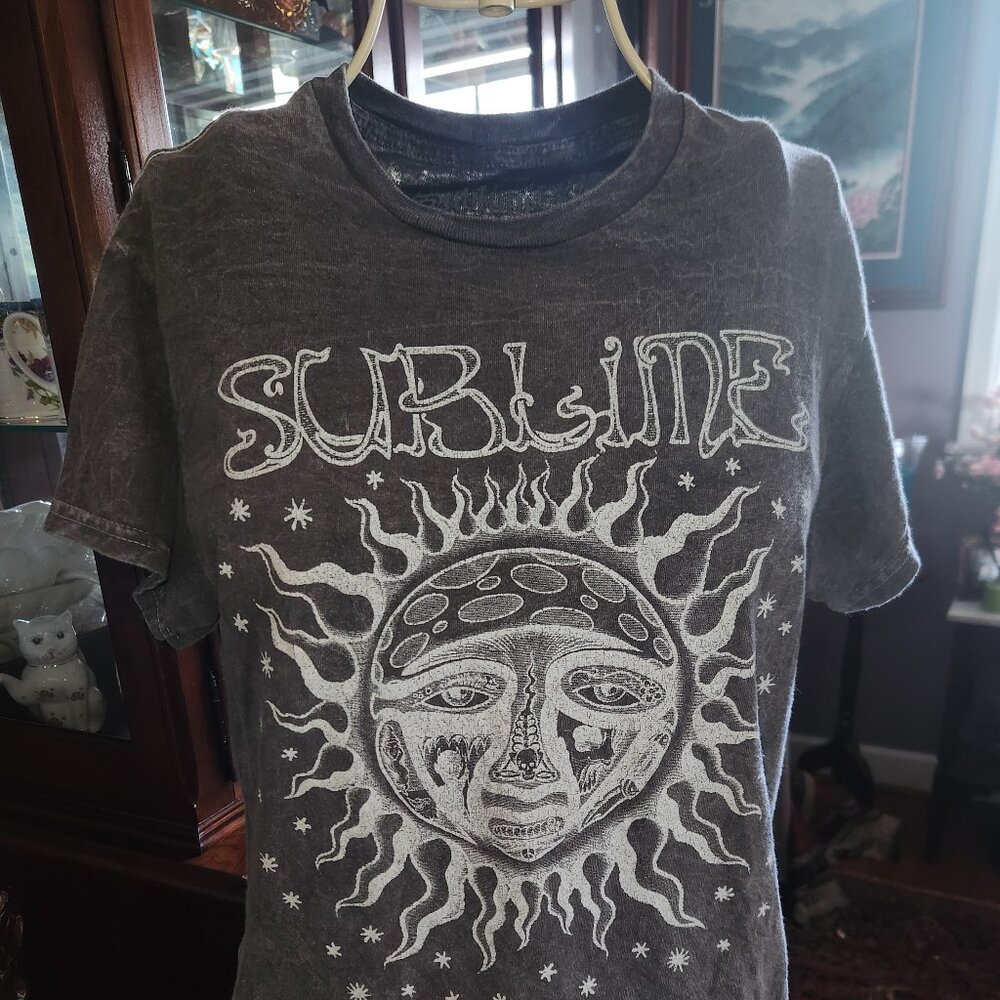 Sublime Sun Face T-Shirt Vintage Wash Band Tee Size Small